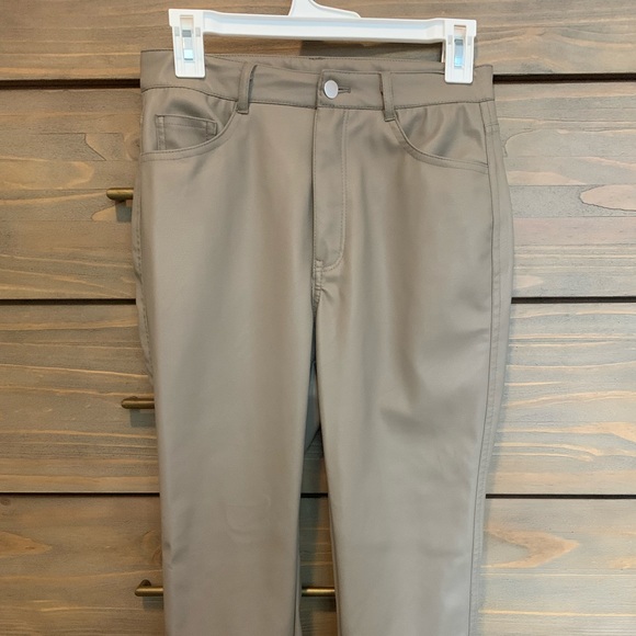 H&M Beige Faux Leather Pants - Picture 4 of 5